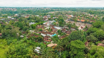 barong retreat villa ubud with hammock terrace garden and koi pond