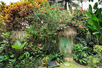 barong retreat villa ubud with hammock terrace garden and koi pond