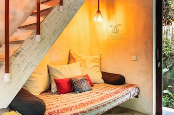 barong retreat villa ubud with hammock terrace garden and koi pond