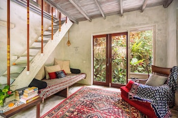 barong retreat villa ubud with hammock terrace garden and koi pond