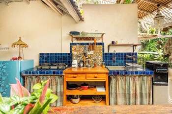 barong retreat villa ubud with hammock terrace garden and koi pond