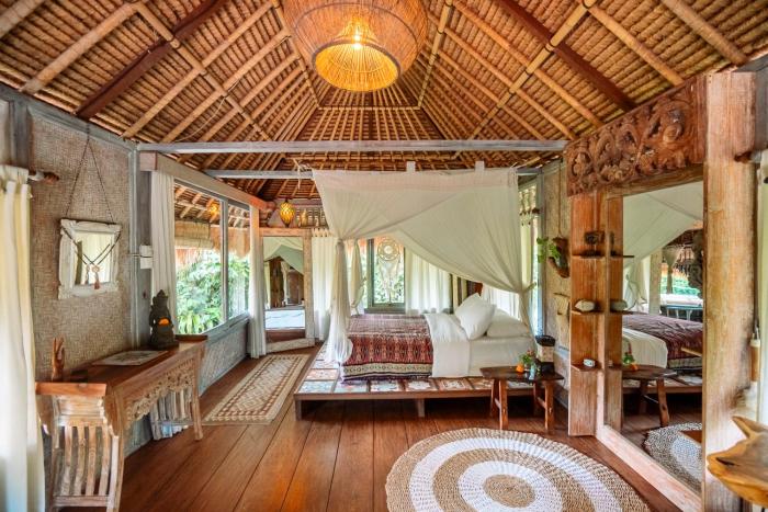 barong retreat villa ubud with hammock terrace garden and koi pond