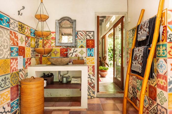 barong retreat villa ubud with hammock terrace garden and koi pond