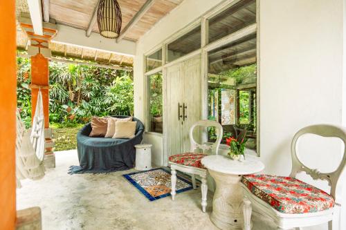 barong retreat villa ubud with hammock terrace garden and koi pond