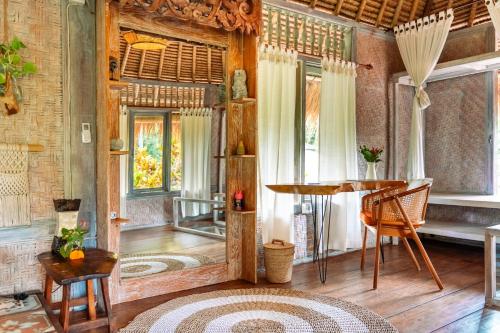 barong retreat villa ubud with hammock terrace garden and koi pond