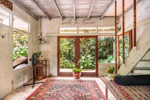 barong retreat villa ubud with hammock terrace garden and koi pond