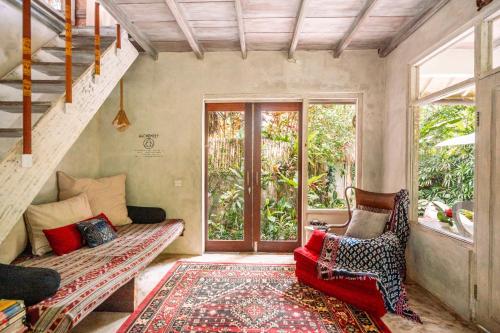barong retreat villa ubud with hammock terrace garden and koi pond
