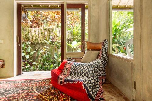 barong retreat villa ubud with hammock terrace garden and koi pond