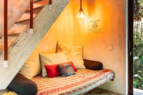 barong retreat villa ubud with hammock terrace garden and koi pond
