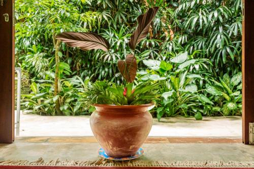barong retreat villa ubud with hammock terrace garden and koi pond
