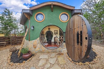 woodsman hobbit with hot tub and fireplace