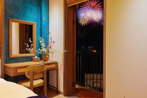 zao hotel firework and sea view