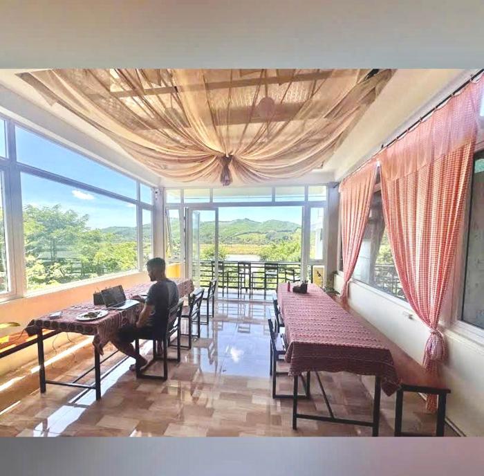 bamboo riverside home