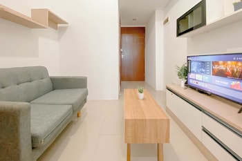 simple grey 1br at vittoria residence apartment