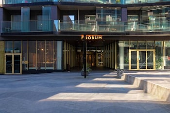 city center with free parking and sauna