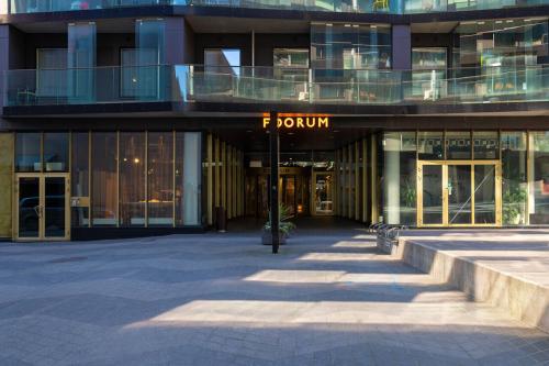 city center with free parking and sauna