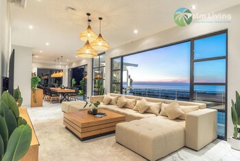villa sunset