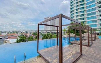 elegant and homey studio at grand kamala lagoon apartment