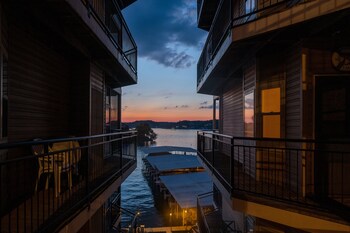 upscale lakefront condo at 2mm with pools slip and main channel views