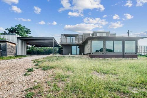 luxury 4 bedroom container home hot tub and firepit