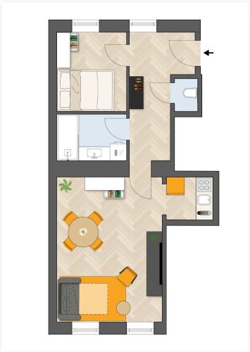 bright apartment near central station
