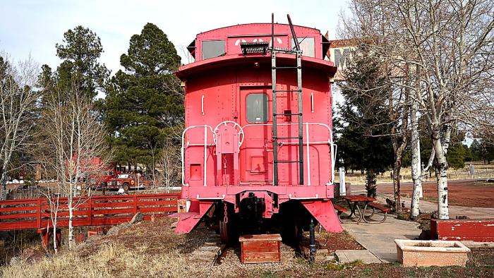 historic caboose on route 66