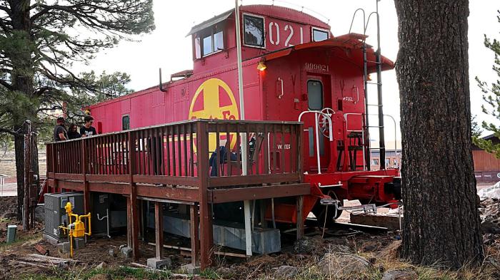 historic caboose on route 66