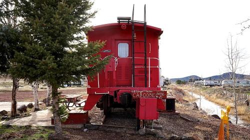 historic caboose on route 66