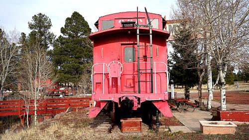 historic caboose on route 66