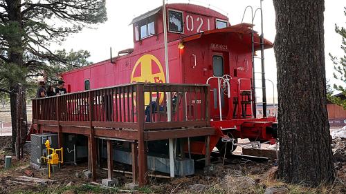 historic caboose on route 66