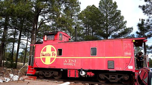 historic caboose on route 66
