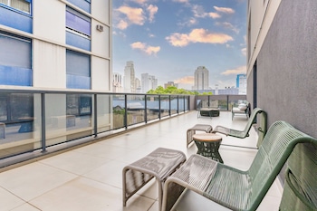 piscina gym and rooftop no jardins luxo
