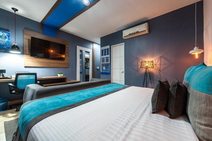 hotel blue concept