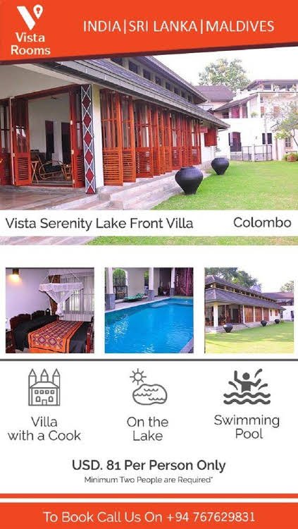 Serenity Lake Front Villa,Colombo>>Boralesgamuwa,3 star