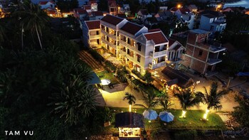 green grass land villa