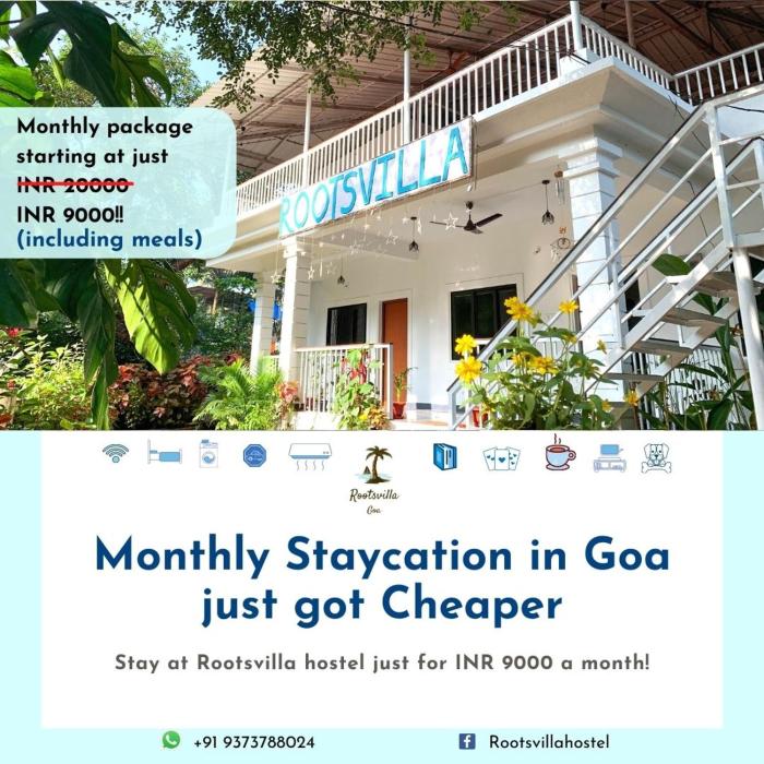 rootsvilla hostel goa