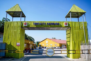 praveg tent city narmada statue of unity