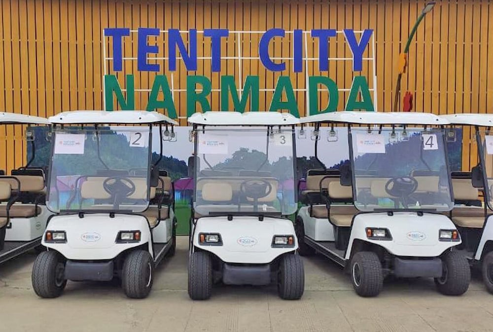 praveg tent city narmada statue of unity