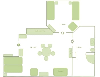 poduszka apartamenty zielony dom