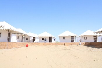 sky blue desert camp jaisalmer