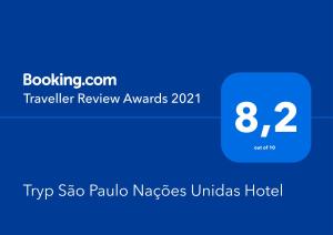 Nacoes Unidas Affiliated By Melia (Ex Tryp Nacoes Unidas),Sao Paulo>>Santo Amaro,4 star