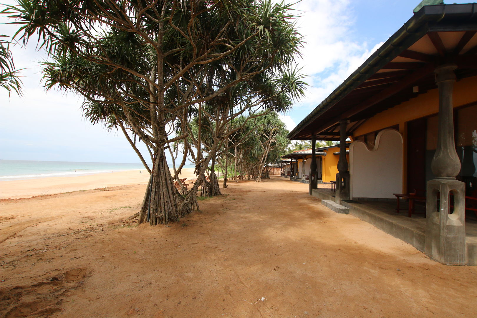 the beach cabanas