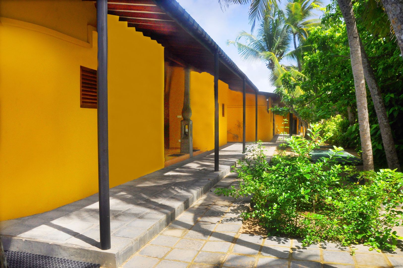 the beach cabanas