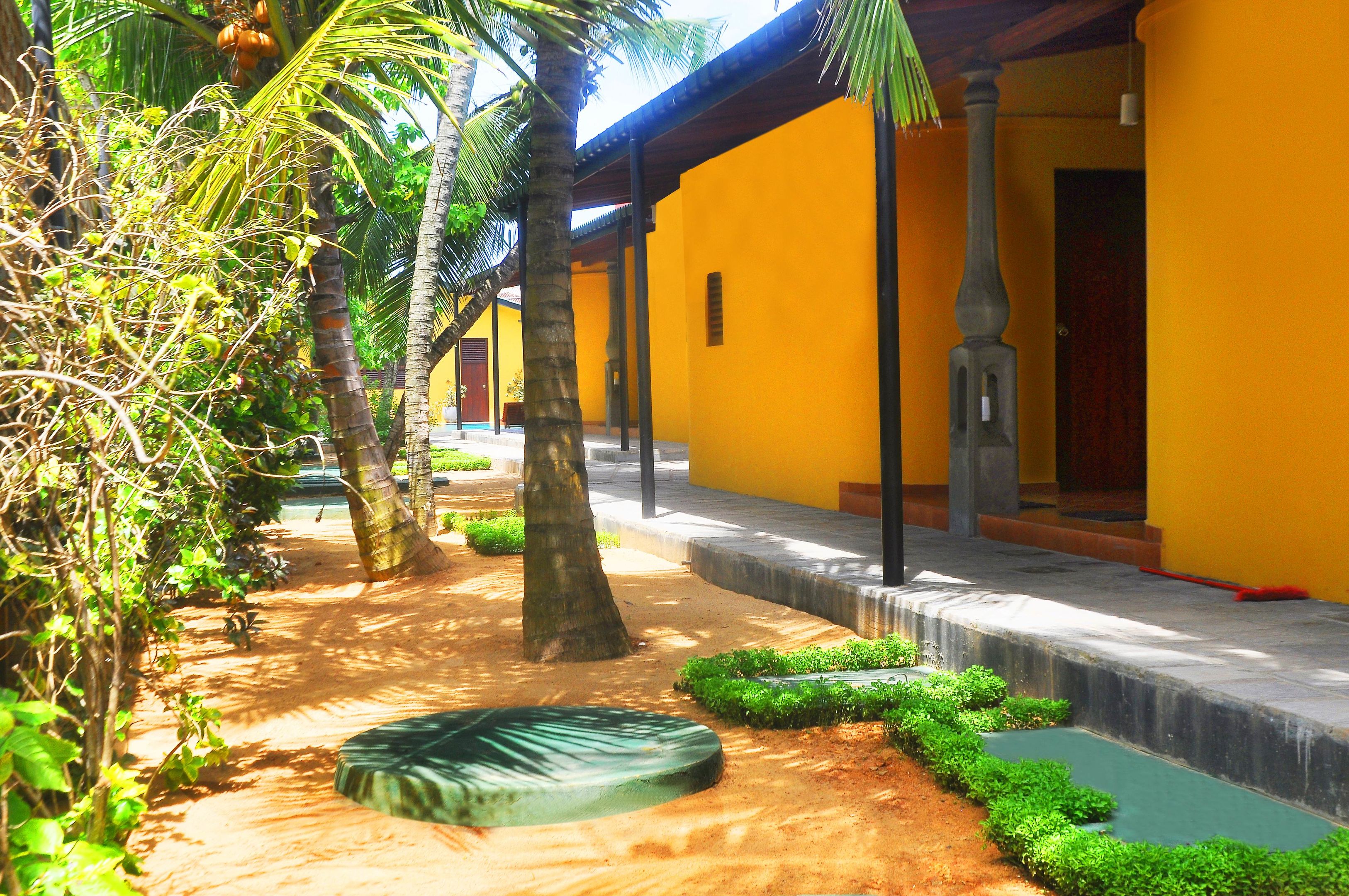 the beach cabanas