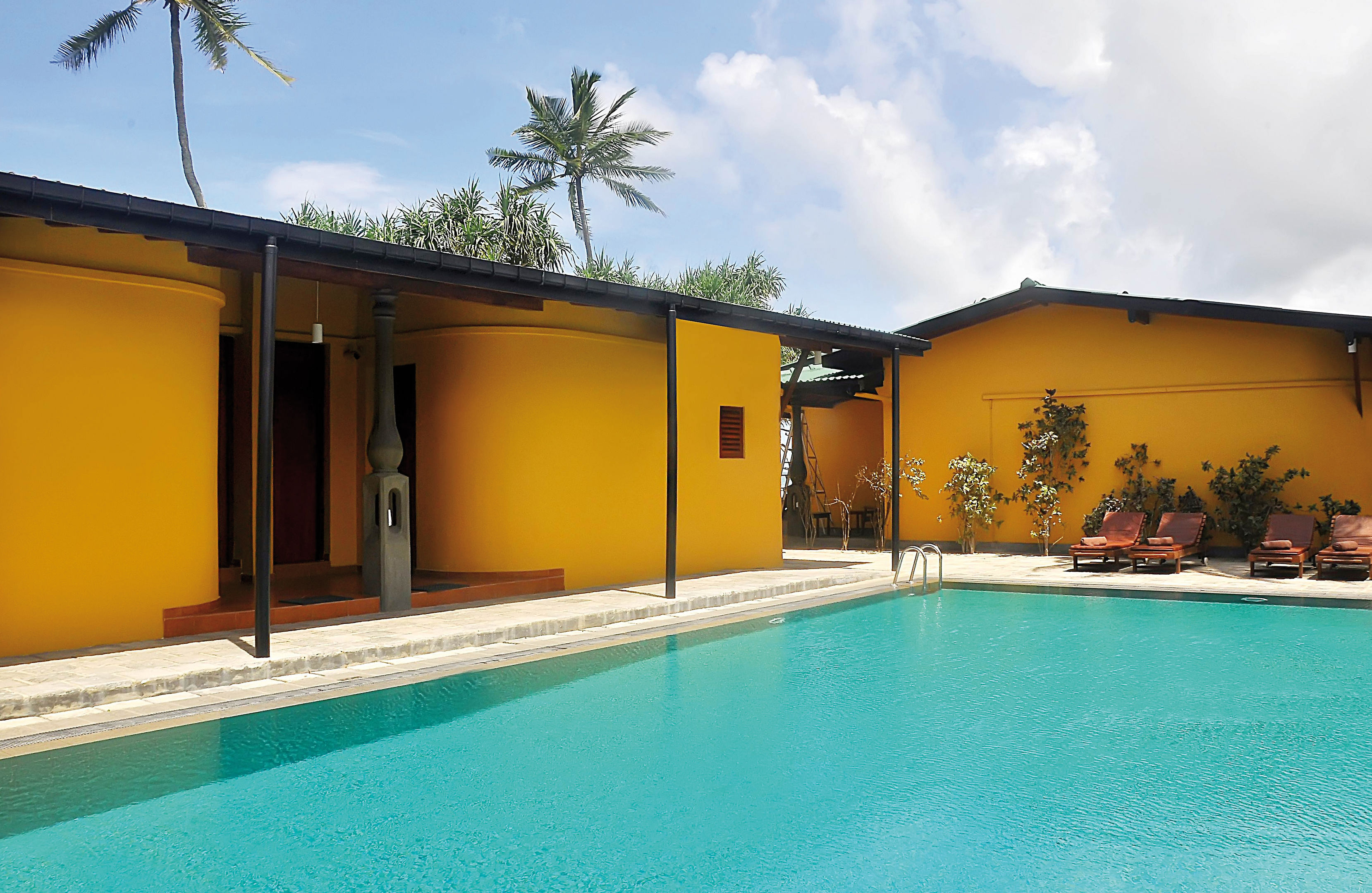 the beach cabanas