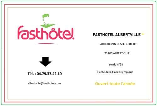 Fasthôtel Albertville,Frontenex>>Albertville,1 star