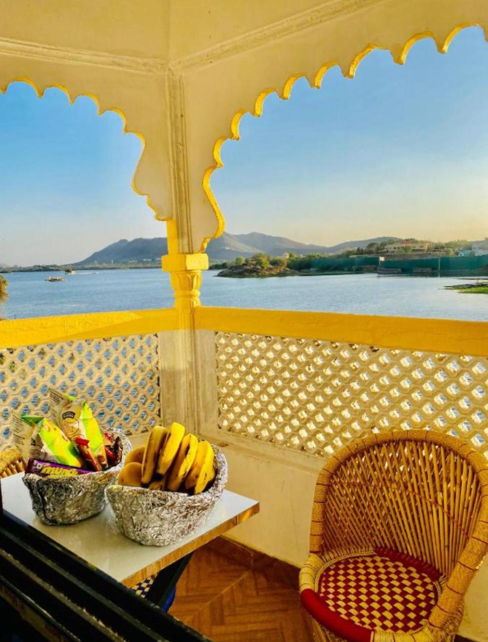 hotel vallabh with lake facing balcony