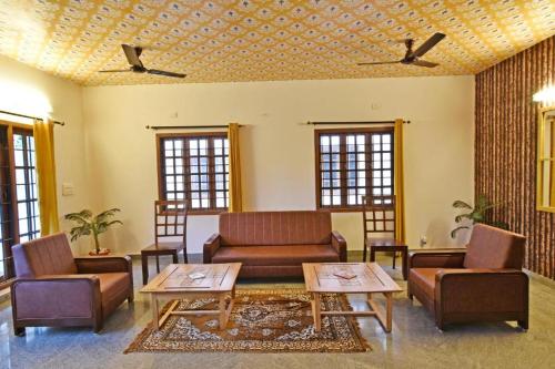 white house villa close to rock beach