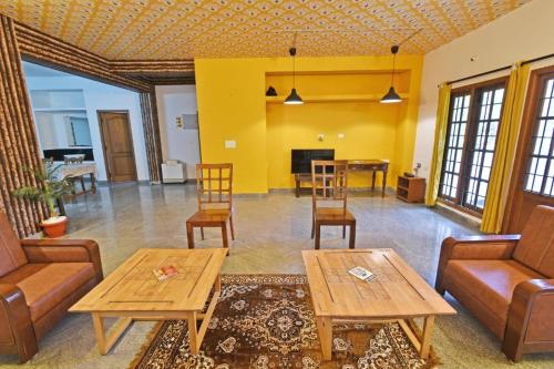 white house villa close to rock beach