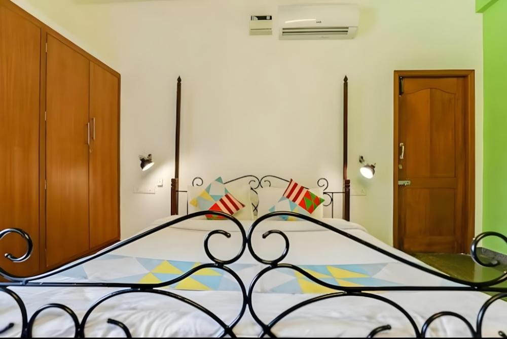 white house villa close to rock beach